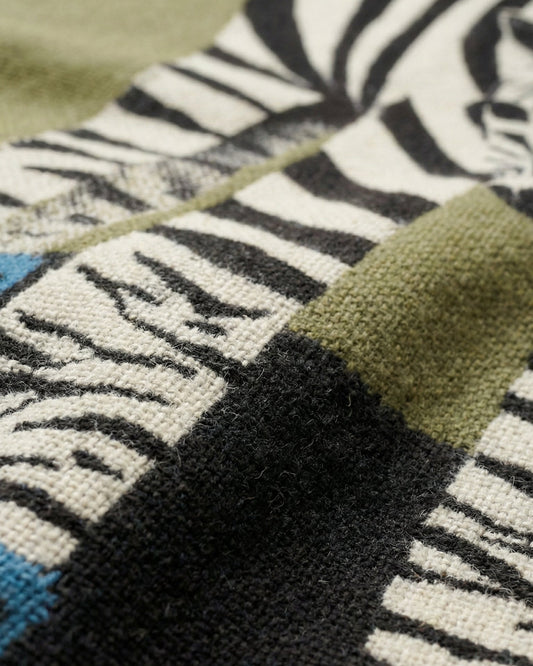 Blue Boots Zebra Woven Throw