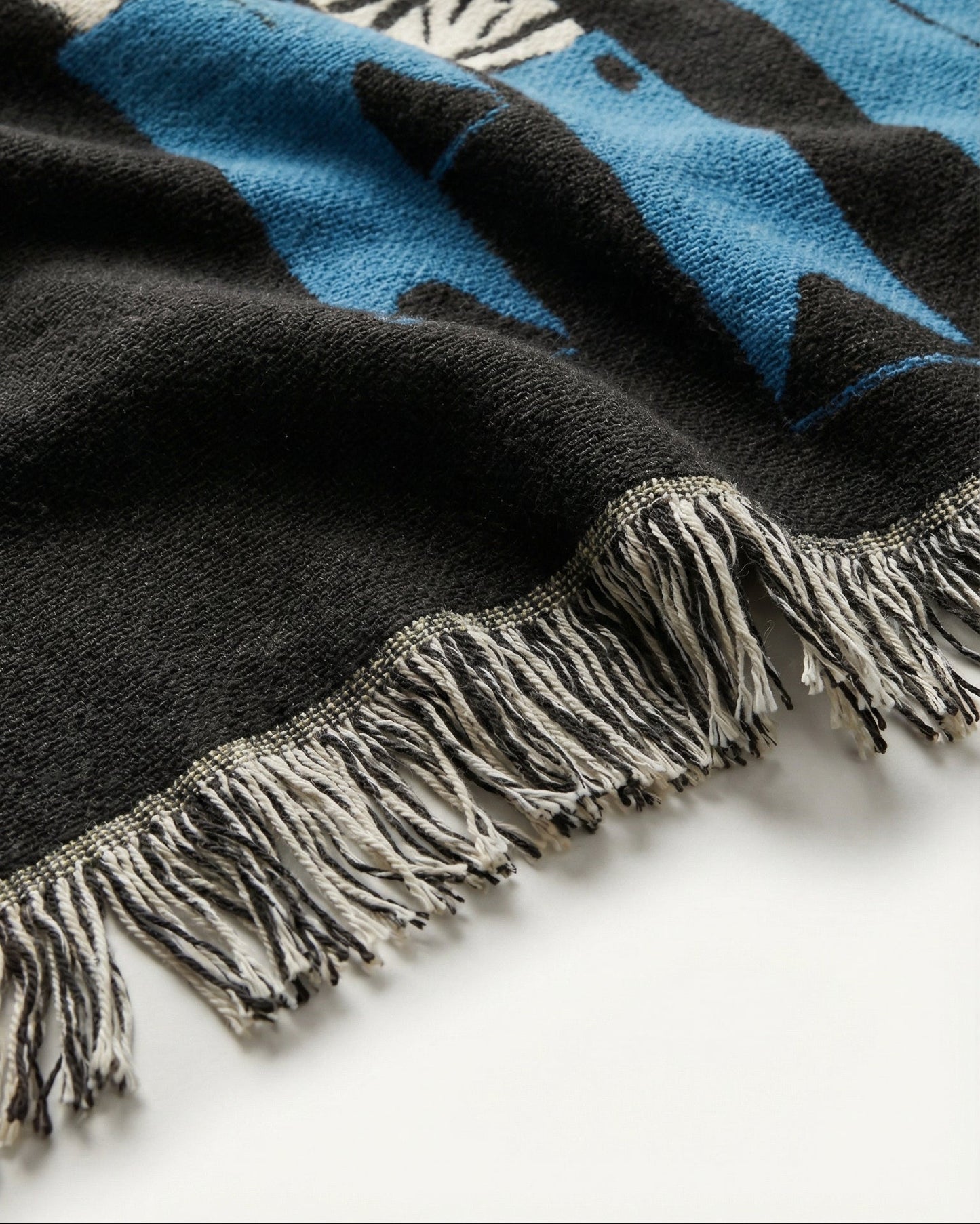 Blue Boots Zebra Woven Throw